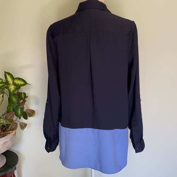 Stunning Talbots Color Block Blouse Size Medium - Picture 4 of 6